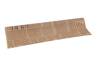 Floristická fólie novinový design béžová s borůvkovou