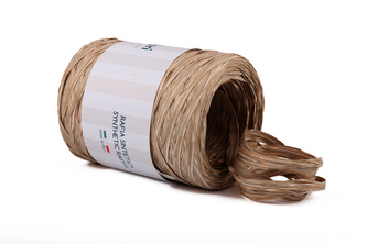 Stuha poly rafie vintage 68181 5mm x 200m - 40 krémová