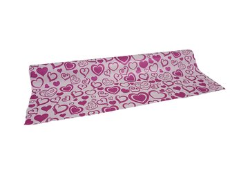 Floristická fólie 50cm x 9,1m - serc-duo 36\\33-RŮŽOVÁ