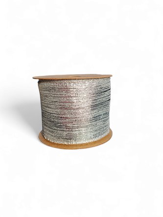 Vánoční metalická stuha 2 stříbrná