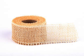 Jutová stuha jemná 5cm x 5m 2 SLONOVÁ KOST