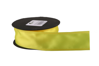 Atlasová stuha 4 cm citronově žlutá
