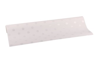 Floristická fólie s puntíkem bílá