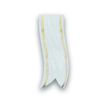 Smuteční stuha mramorová s metalem 68190 7 cm x 100 m - 01 sněhově bílá