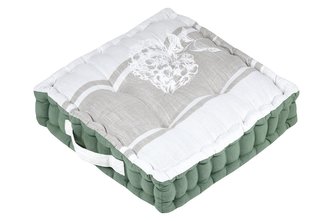 Sedací polštář na zem CHAUMONT zelená 45x45 cm France