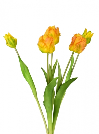 Kytice 5 tulipánů žluto-oranžová 46 cm