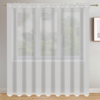 Dekorační dlouhá záclona s řasící páskou CHRISTELL L-81 bílá 400x250 cm MyBestHome