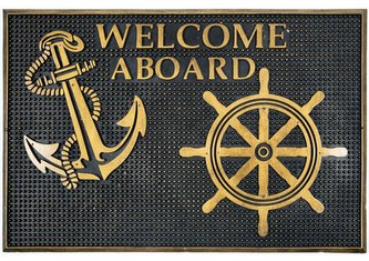 Gumová rohožka - předložka FASHION SCRAPER II. černá/zlatá 40x60 cm MultiDecor