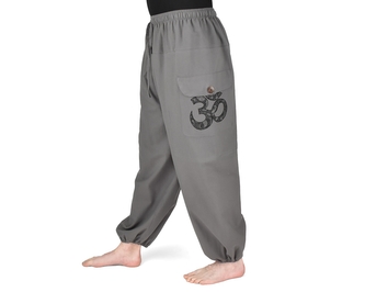 Kalhoty jóga LABHYA, šedé, ÓM