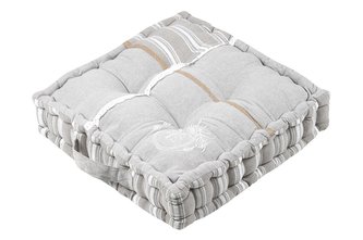 Sedací polštář na zem ADELAIDE šedá 45x45 cm France