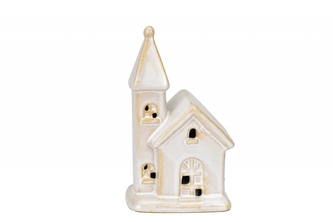 LED porcelánový kostelíček D