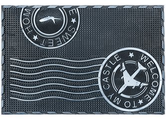 Gumová rohožka - předložka FASHION SCRAPER I. černá/stříbrná 40x60 cm MultiDecor