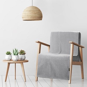 Přehoz na křeslo - sedačku KARIN stříbrná 70x160 cm Mybesthome