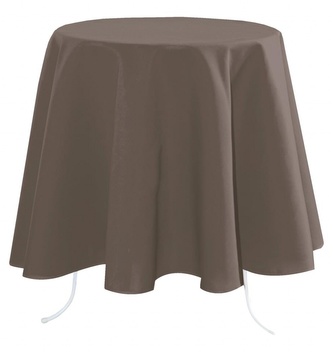 Kulatý ubrus na stůl NELSON hnědá, O 180 cm France