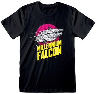 Pánské tričko Star Wars|Hvězdné Války: Millenium Falcon Circle (2XL) černé bavlna