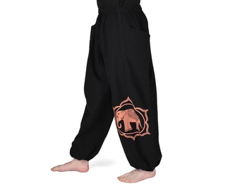 Kalhoty jóga LABHYA, černé, slon