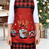 Vánoční kuchyňská voděodolná zástěra GNOMES červená 64x73 cm Mybesthome