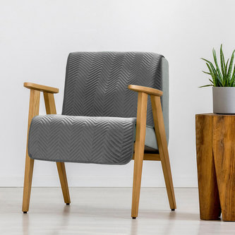 Přehoz na křeslo - sedačku SAMUEL šedá 70x160 cm Mybesthome