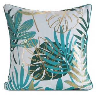 Polštář BOTANICA zelená/zlatá 40x40 cm MyBestHome