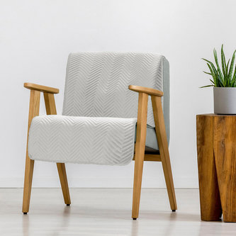 Přehoz na křeslo - sedačku SAMUEL bílá 70x160 cm Mybesthome