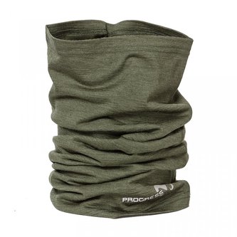 šátek Progress TUBE merino khaki melír