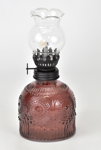 Petrolejová lampa Candy růžová 17x8 cm