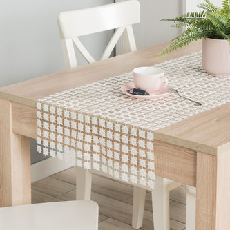 Žakárový ubrus - běhoun JASMINA 40x140 cm světle krémová MyBestHome