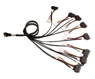 Broadcom LSI internal U.3 cable 1.0 m SlimLine x8 (SFF-8654) to 8x U.3 (SFF-8639)
