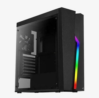 Aerocool ML G Bolt-G-BK-v1, skříň Mid Tower, ATX, bez zdroje, 2xUSB 2.0, 1xUSB 3.0, černá, RGB