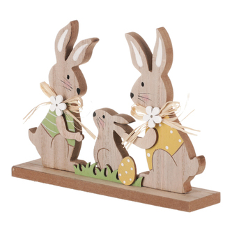 Zajíčci velikonoční, dřevěná dekorace