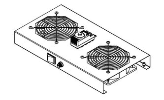 Legrand EvoLine ventilační jednotka pro nástěnné rozváděče, 2x ventilátor + termostat, montáž na střeše rozvaděče