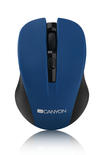 Myš "MW-1", modrá, bezdrátová, optická, USB, CANYON CNE-CMSW1BL