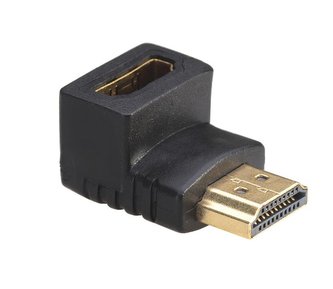 Akyga adaptér HDMI-M/HDMI-F 90°/Duplex/cerná