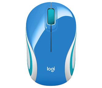 Logitech Wireless Mini Mouse M187 - BLUE - 2.4GHZ - N/A - EMEA Logitech Wireless Mini Mouse M187 - BLUE - 2.4GHZ - N/A - EMEA