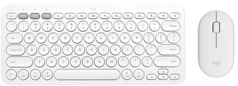 Logitech Pebble 2 Combo - TONAL WHITE - US INT'L - 2.4GHZ/BT - INTNL-973 - UNIVERSAL