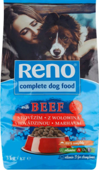 Reno granule pro dospělé psy s hovězím masem, 3 kg