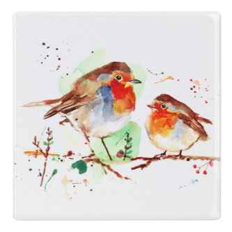 Podtácek porcelánový LP53201 WINTER ROBIN L&P;