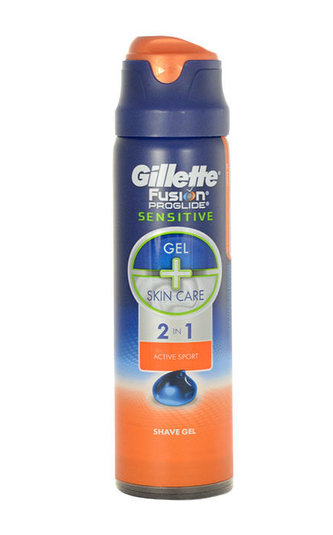 Gillette Fusion Proglide Sensitive Gel na holení 2in1 Active Sport 170 ml pro muže