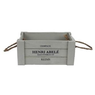 Dřevěná bedýnka s plastem malá D6214/M