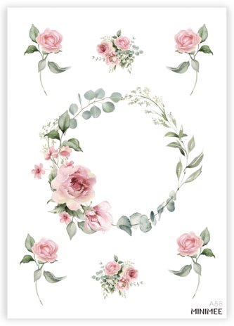 Velké kolečko s romantickými růžemi