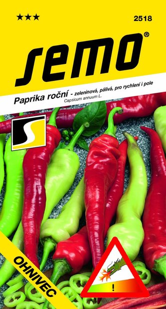 Paprika zel. pálivá - Ohnivec rychl,pole 0,6g  /SHU 2 150/
