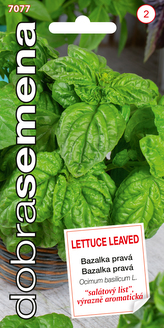 Dobrá semena Bazalka pravá - Lettuce Leaved, širokol. sal. 0,8g