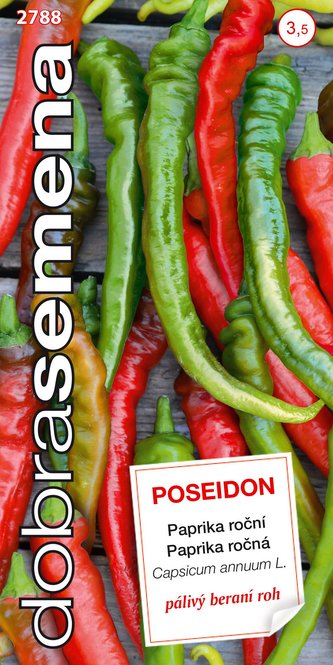 Dobrá semena Paprika zel. beraní roh - Poseidon, pálivý 40s