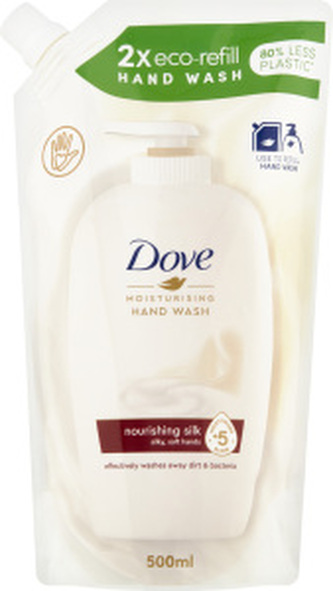 Dove Fine Silk Tekuté mýdlo 500 ml Náplň pro ženy