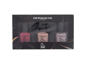 Dermacol 5 Day Stay lak na nehty 5 Day Stay 11 ml 38 Cherry Blossom + lak na nehty 5 Day Stay 11 ml 51 Daylight + lak na nehty 5 Day Stay 11 ml 05 Lucky Charm
