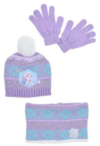 SOUPRAVA ČEPICE, RUKAVICE  A NÁKRČNÍK FROZEN - velikost 54