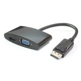 Adaptér DisplayPort - HDMI + VGA FULL HD 1080p, 4K*2K@30Hz