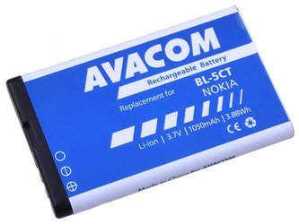 Baterie Avacom pro Nokia 6303, 6730, C5 Li-Ion 3,7V 1050mAh (náhrada BL-5CT) - neoriginální