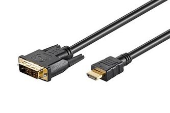 Kabel DVI-D(M) - HDMI M , 10m, s ferity, zlacené konektory