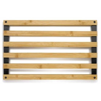 KELA Podložka Kiril 38x24 cm bambus černá KL-12596